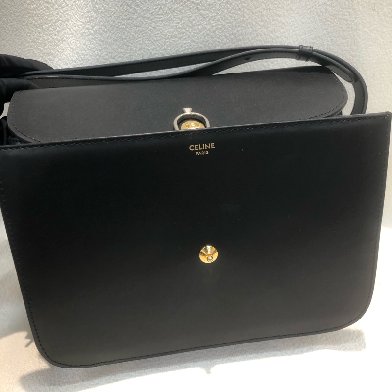 CELINE 深咖啡色 Vintage 單肩包XB565-22