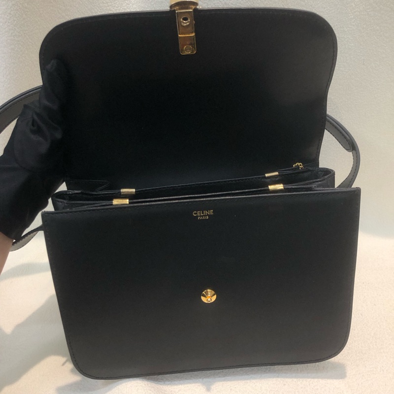 CELINE 深咖啡色 Vintage 單肩包XB565-33
