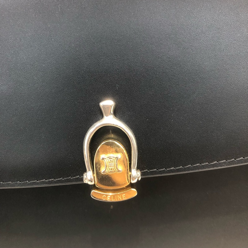 CELINE 深咖啡色 Vintage 單肩包XB565-36