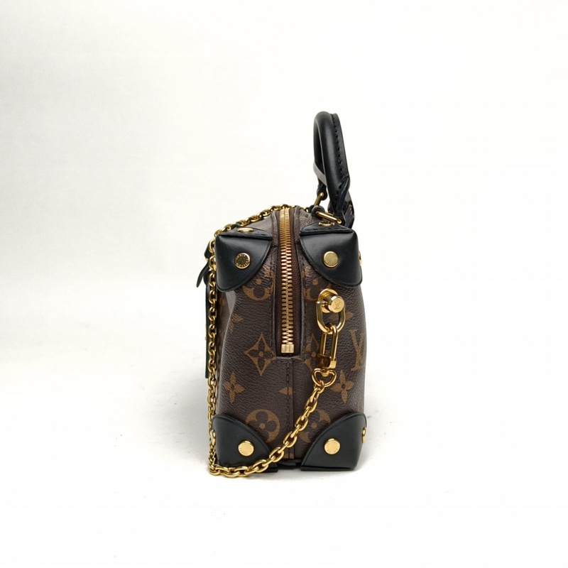 LOUIS VUITTON PETITEMALLESouple軟盒子黑色PVC老花肩背包-1