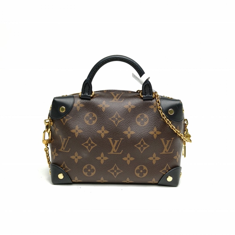 LOUIS VUITTON PETITEMALLESouple軟盒子黑色PVC老花肩背包-2