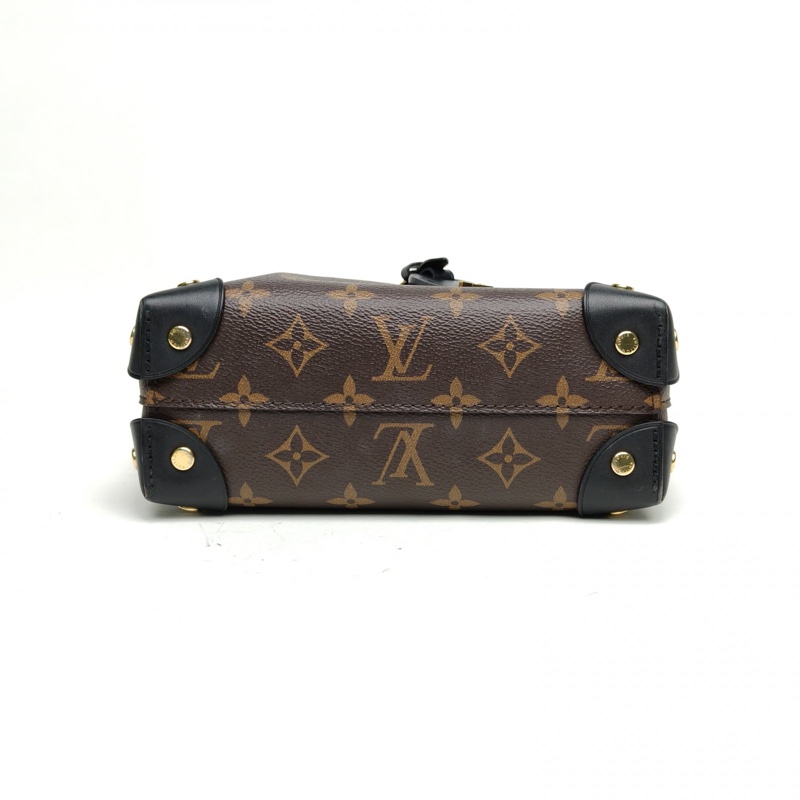 LOUIS VUITTON PETITEMALLESouple軟盒子黑色PVC老花肩背包-3
