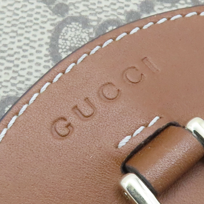 棕色 GG Supreme帆布 扣式 長夾【GUCCI 古馳】 821802-6
