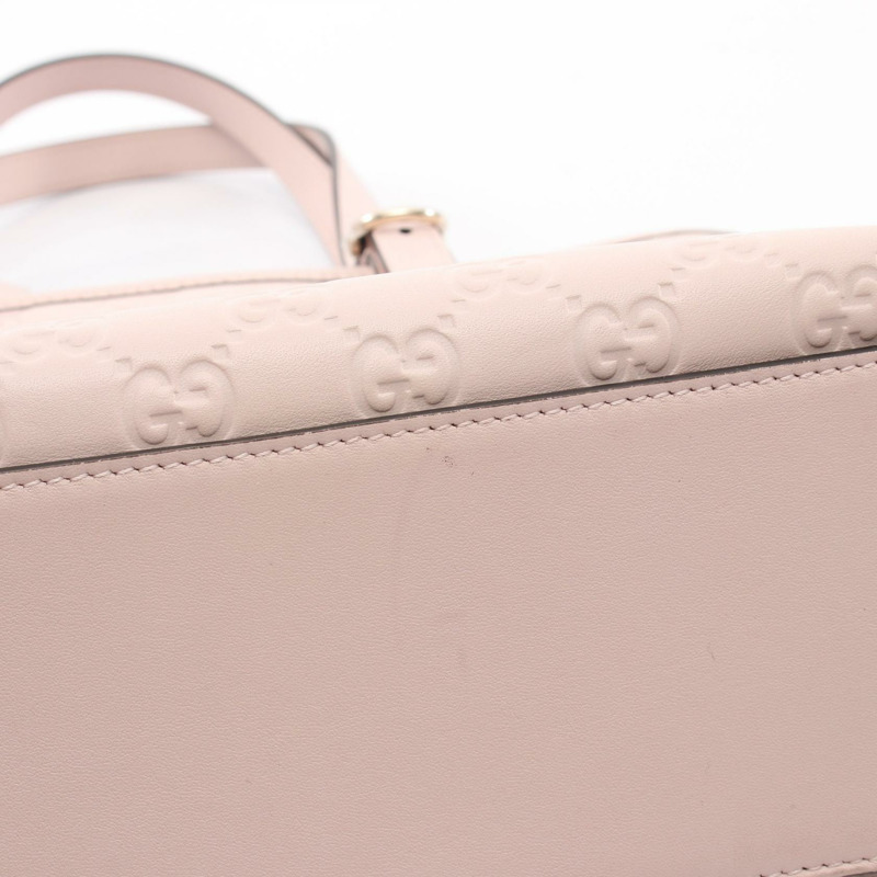 GUCCI GG 標誌 Guccissima 手提單肩包 847456 皮革 粉紅色 二手 女士-7