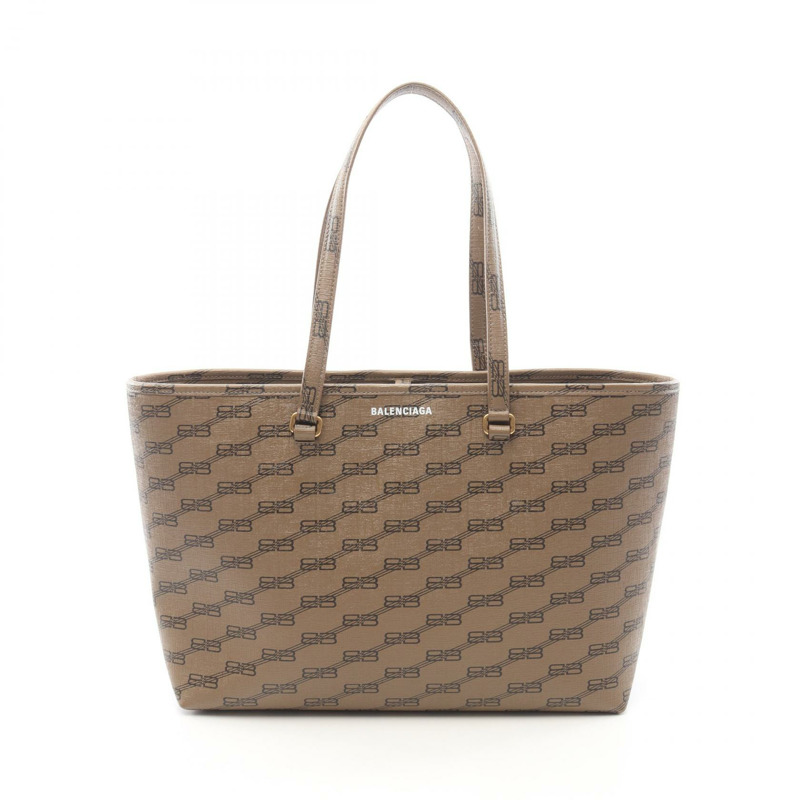 BALENCIAGA SIGNATURE SHOPPER M BB Monogram 帆布手提單肩包 702698 二手-0