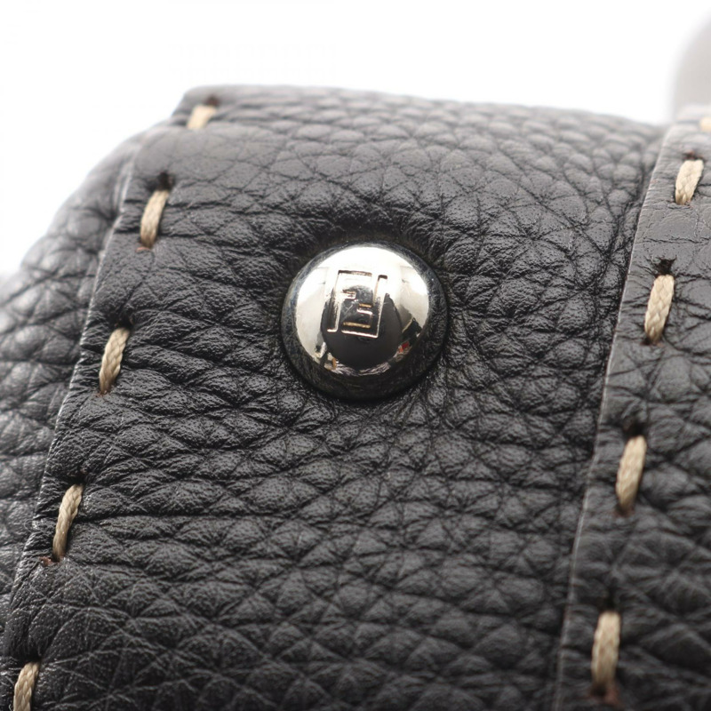 FENDI Selleria Mini Linda 手提包,棕色皮革,二手女款-6