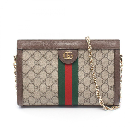 GUCCI Ophidia 小號 GG Supreme 鏈條單肩斜背包 503877 帆布 二手