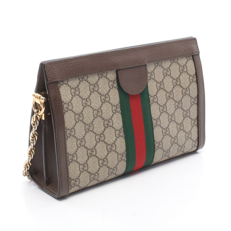 GUCCI Ophidia 小號 GG Supreme 鏈條單肩斜背包 503877 帆布 二手-1