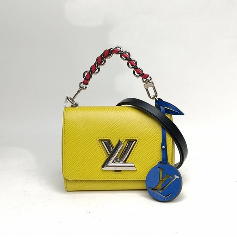 LOUIS VUITTON TWIST小號拼色水波紋牛皮銀扣肩背包2018