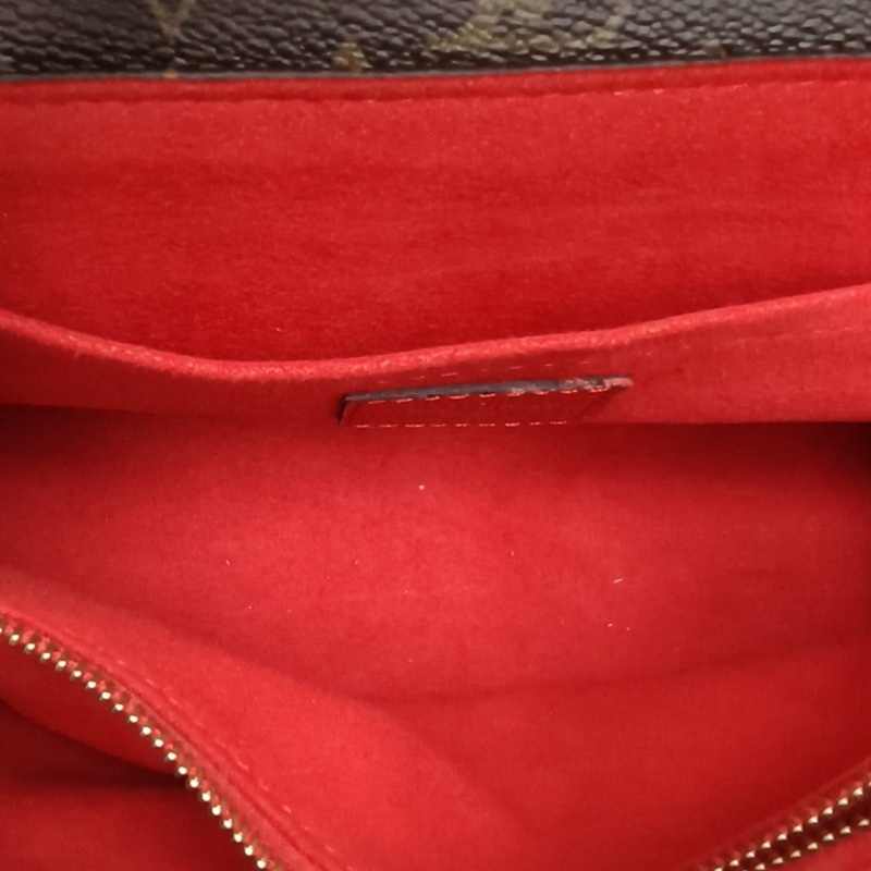 LOUIS VUITTON SAINTPLACIDE紅色牛皮金扣老花肩背包-5