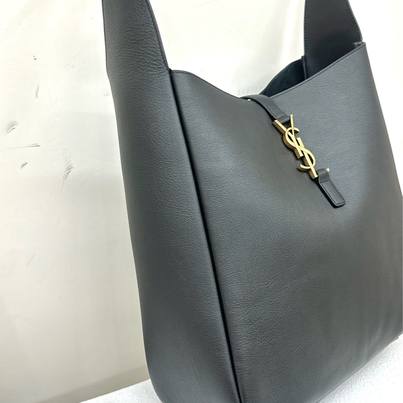 全新SAINT LAURENT YSL hobo包水桶包手提包 牛皮 單肩包 大號 large黑色black-1