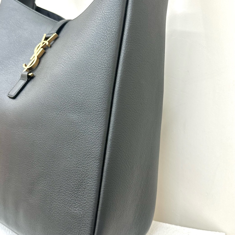 全新SAINT LAURENT YSL hobo包水桶包手提包 牛皮 單肩包 大號 large黑色black-2