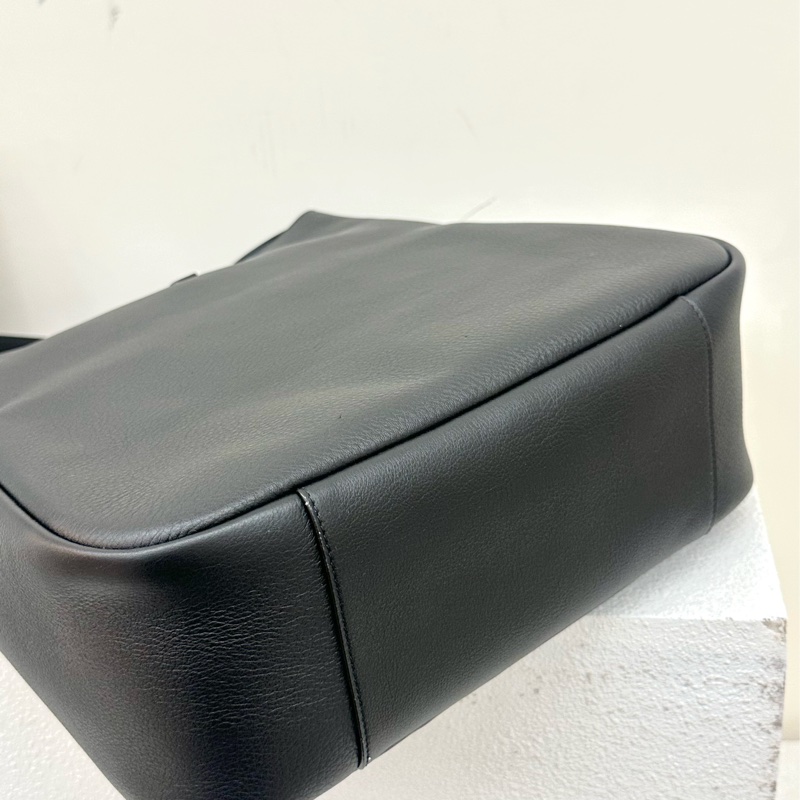全新SAINT LAURENT YSL hobo包水桶包手提包 牛皮 單肩包 大號 large黑色black-5