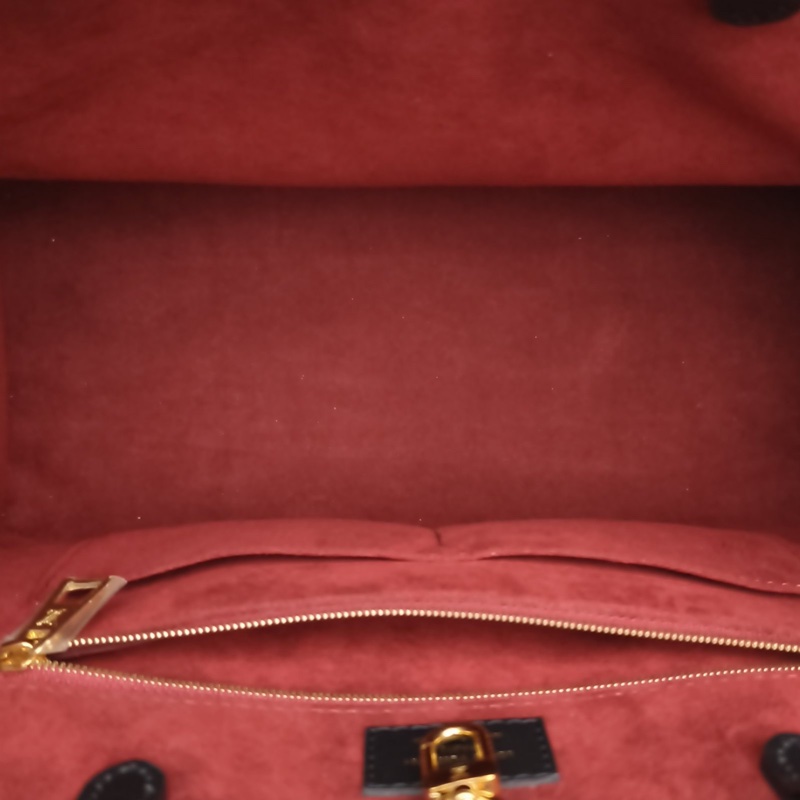 LOUIS VUITTON Onthego中號黑白牛皮晶片大Logo印花肩背包-4
