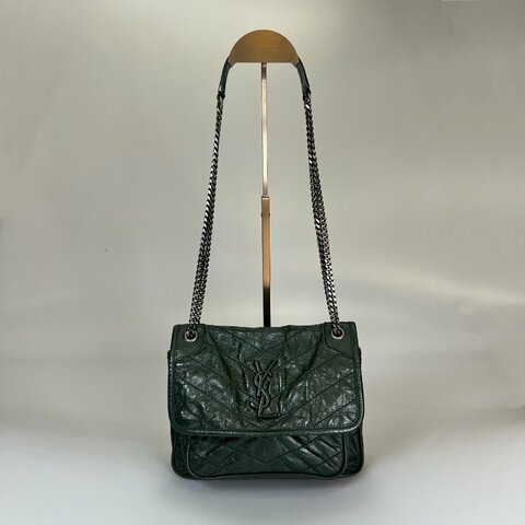 YSL 533037  深綠NIKI BABY單肩包