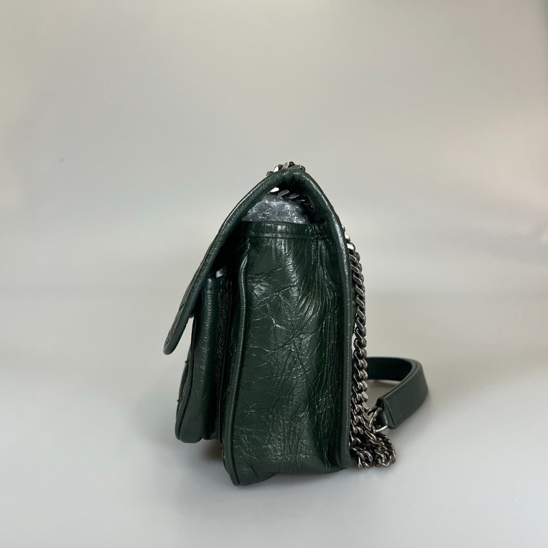 YSL 533037  深綠NIKI BABY單肩包-2