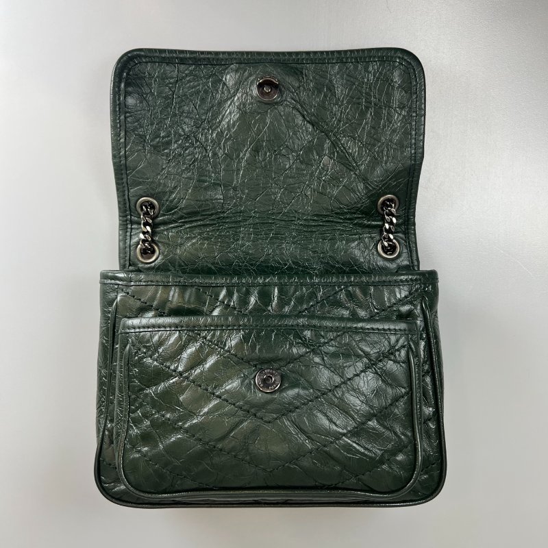 YSL 533037  深綠NIKI BABY單肩包-5