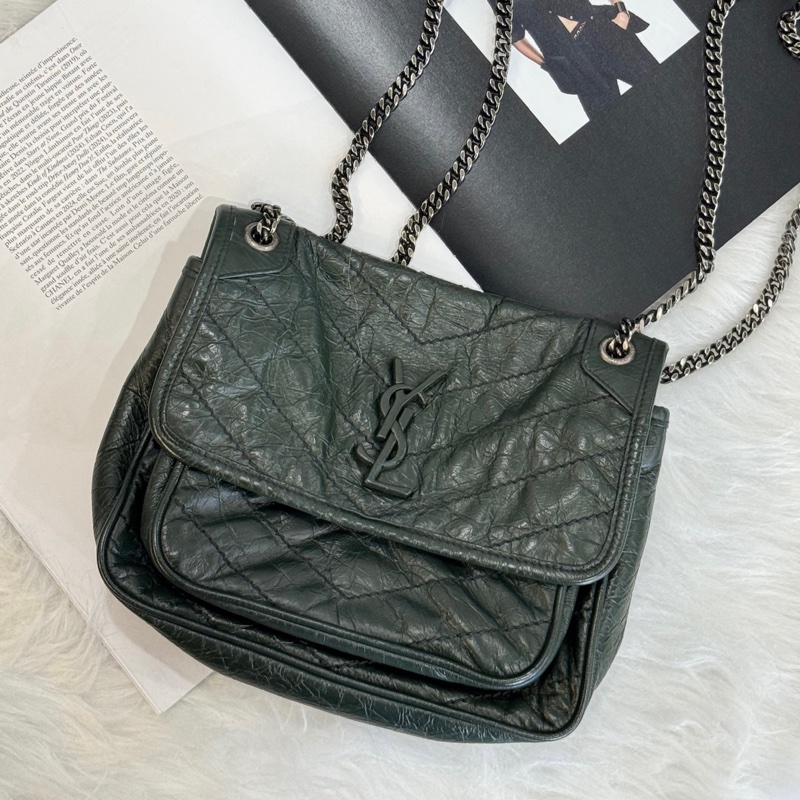 YSL 533037 深綠NIKI BABY單肩包-7