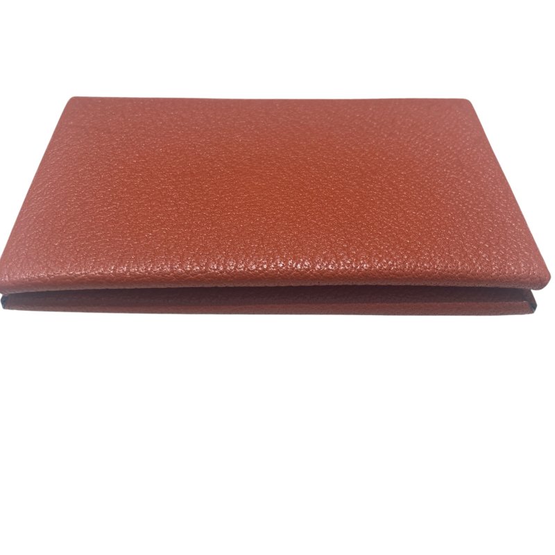 HERMES 愛馬仕 CALVI 古銅色 皮革 銀釦-2
