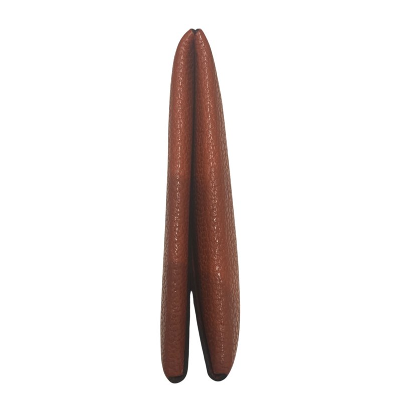HERMES 愛馬仕 CALVI 古銅色 皮革 銀釦-3