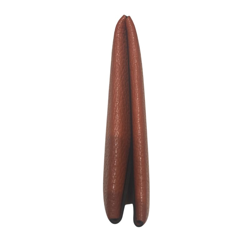 HERMES 愛馬仕 CALVI 古銅色 皮革 銀釦-4