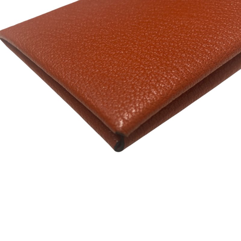 HERMES 愛馬仕 CALVI 古銅色 皮革 銀釦-5