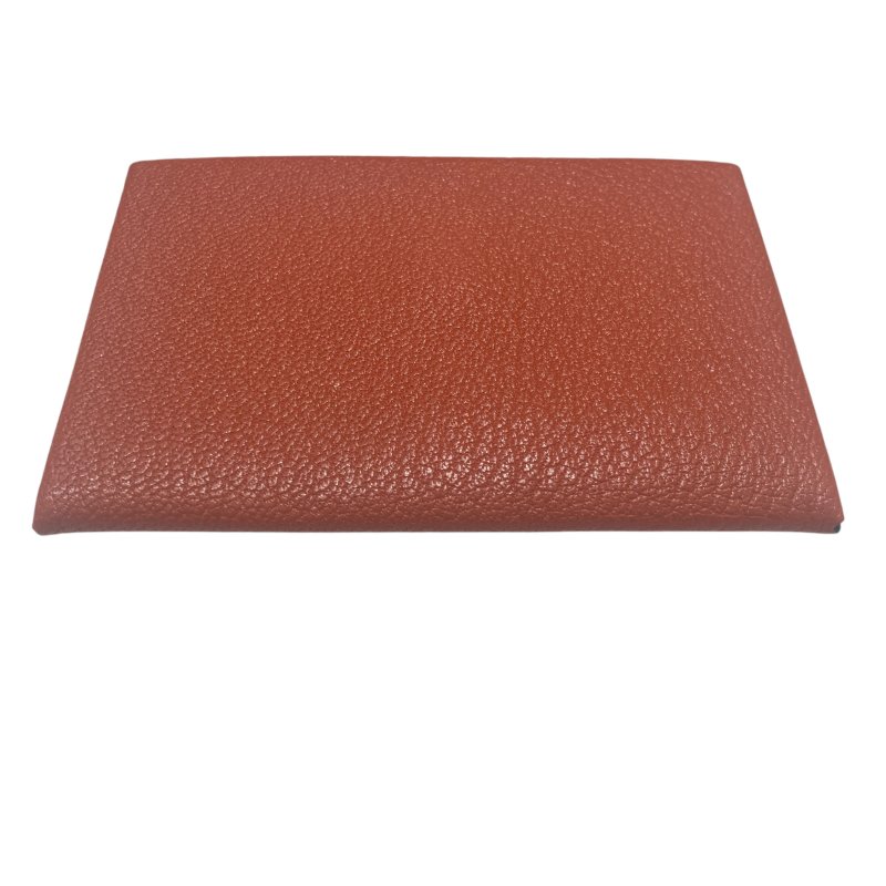 HERMES 愛馬仕 CALVI 古銅色 皮革 銀釦-9
