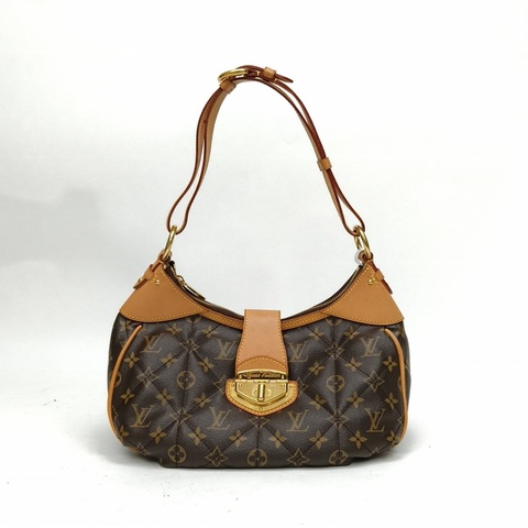 LOUIS VUITTON 老花PVC金扣Etoile中古金豆南瓜包腋下包