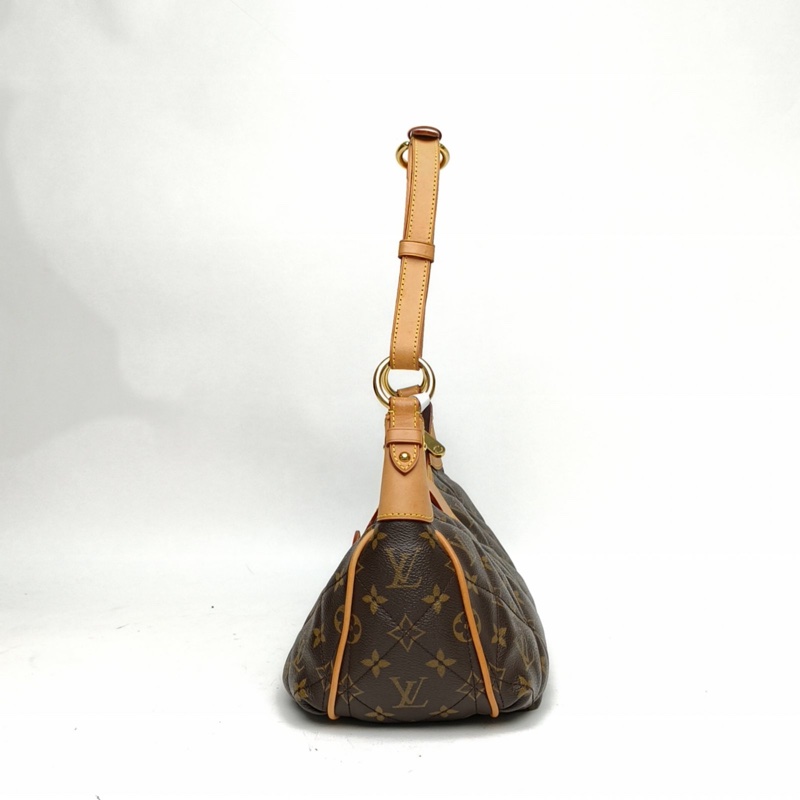 LOUIS VUITTON 老花PVC金扣Etoile中古金豆南瓜包腋下包-1
