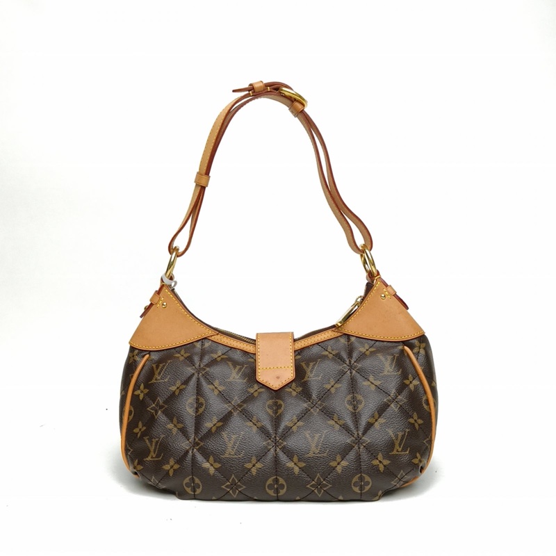 LOUIS VUITTON 老花PVC金扣Etoile中古金豆南瓜包腋下包-2