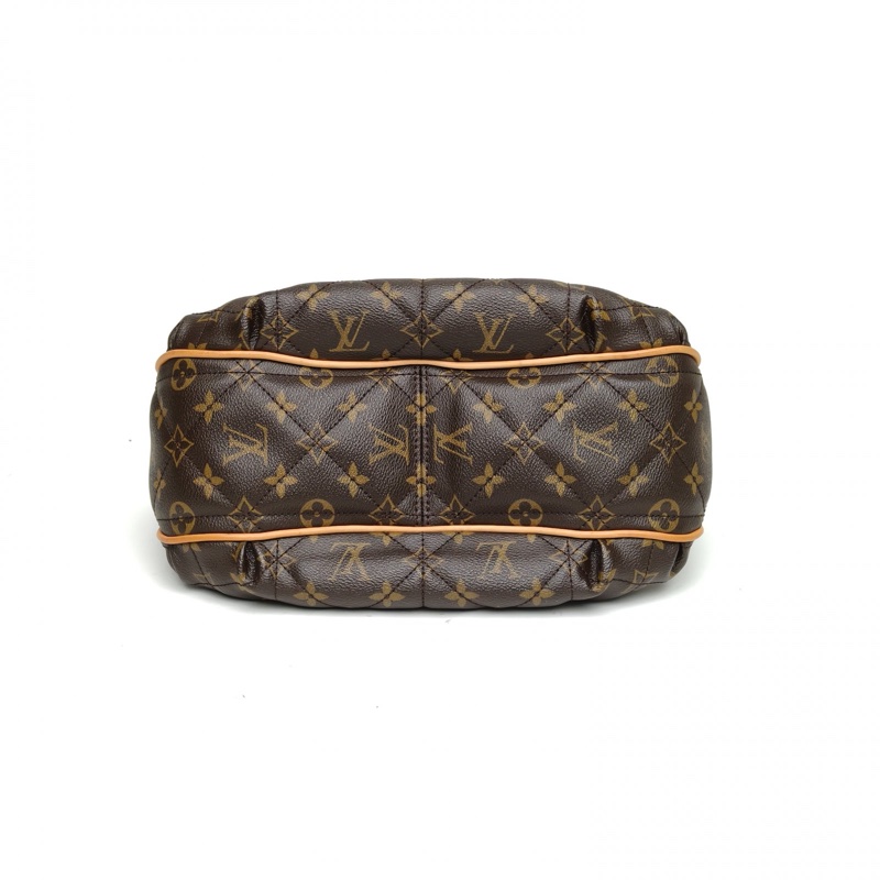 LOUIS VUITTON 老花PVC金扣Etoile中古金豆南瓜包腋下包-3