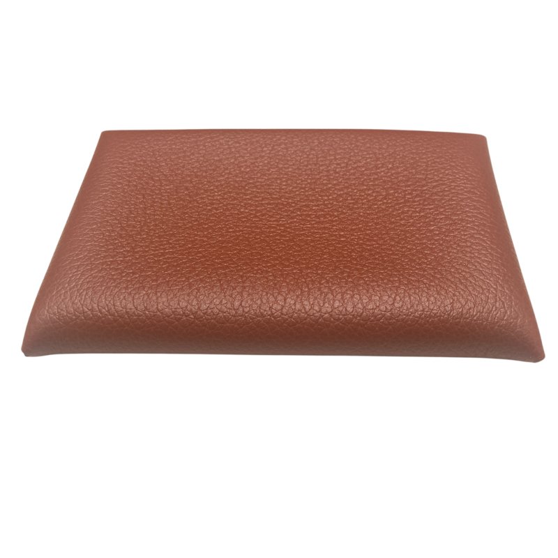 HERMES 愛馬仕 CALVI 楓葉紅色 皮革 銀釦-9