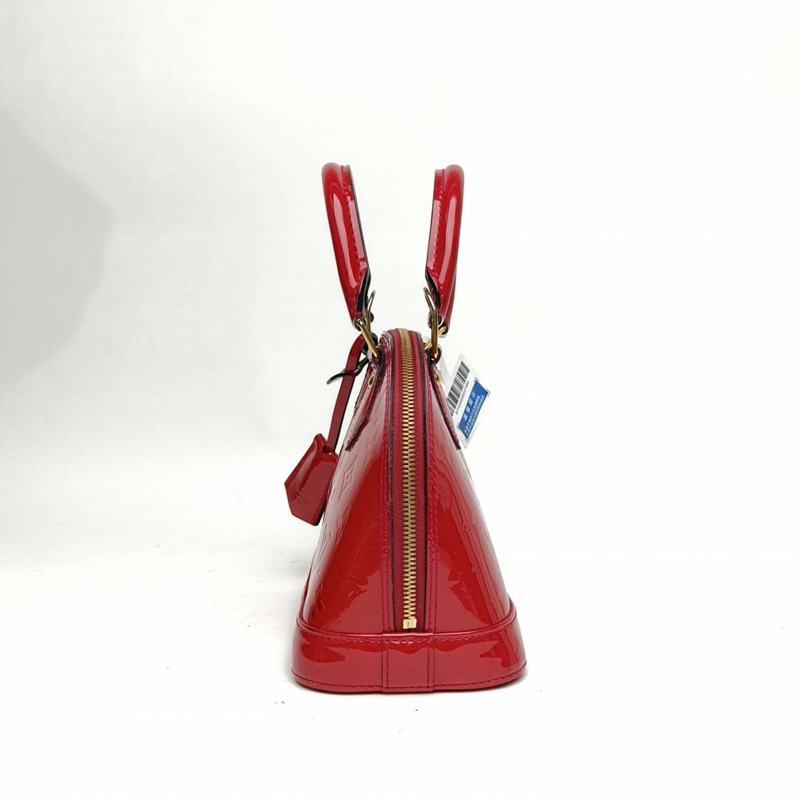 LOUIS VUITTON ALMA貝殼包BB紅色漆皮2013肩背包-1