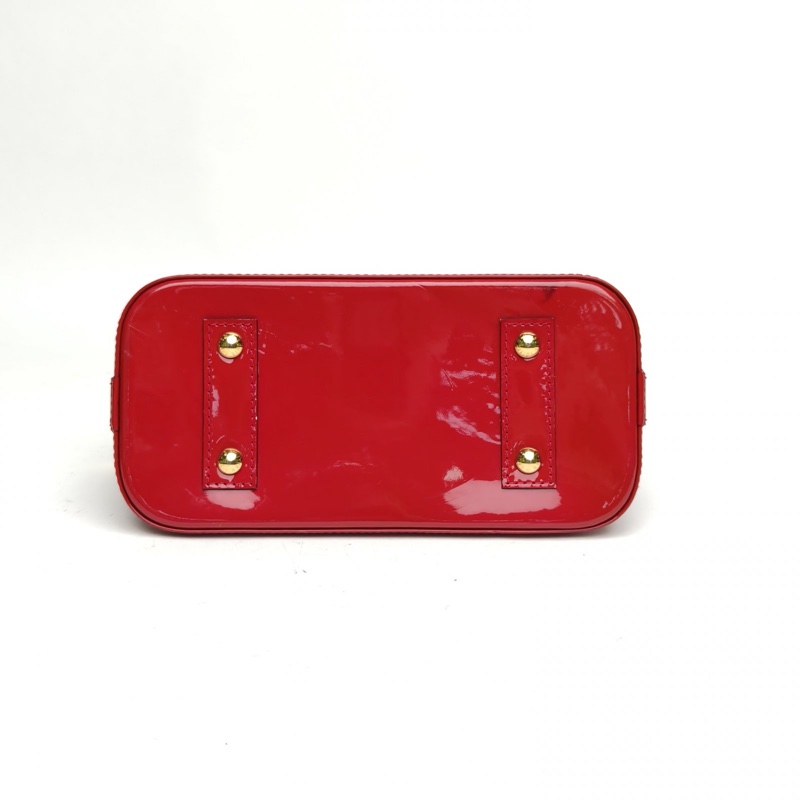 LOUIS VUITTON ALMA貝殼包BB紅色漆皮2013肩背包-3