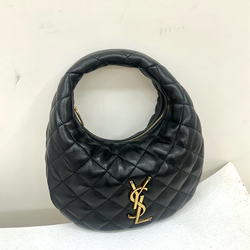 全新Ysl SAINT LAURENT Icarino 做舊古銅色飾件 羊皮 手提包 迷你mini 黑色black-0