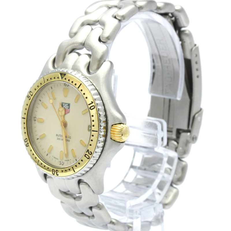 TAG HEUER SEL 200M 鍍金鋼自動腕錶 S87.013 拋光-1