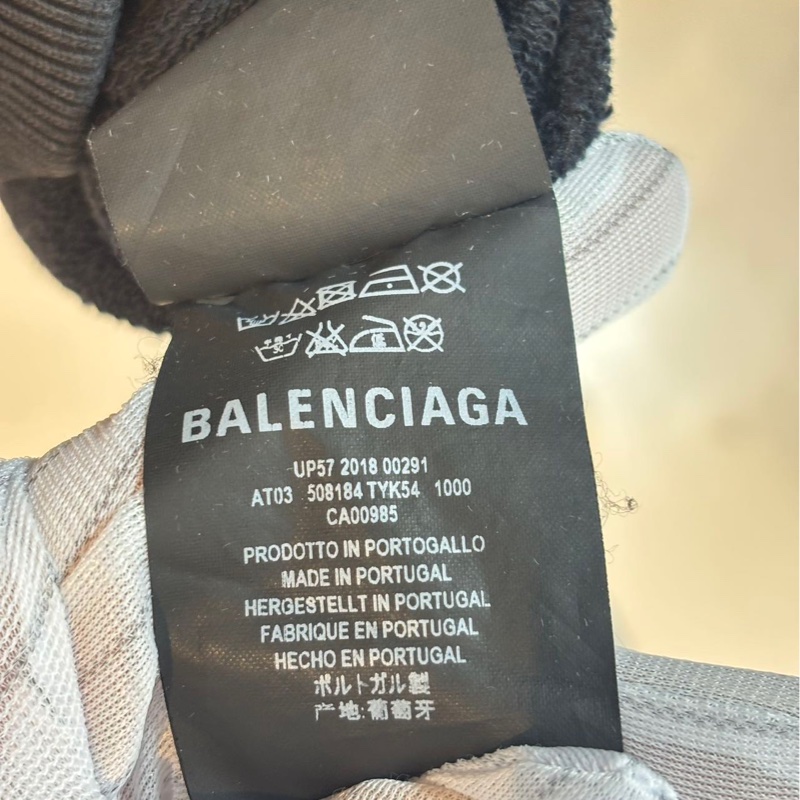 巴黎世家 Balenciaga 背後 Logo 衛衣 XS 保真 時尚 潮流-4