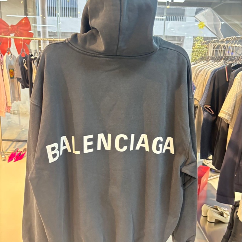 巴黎世家 Balenciaga 背後 Logo 衛衣 XS 保真 時尚 潮流-5