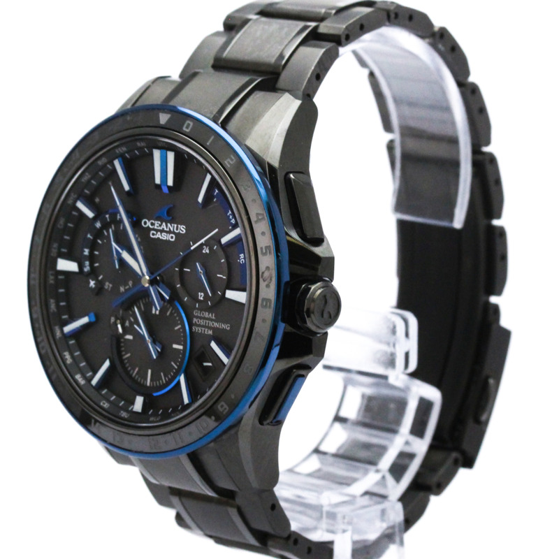 卡西歐 Oceanus GPS 電波控制太陽能鈦金屬手錶 OCW-G1200B-1AJF-1