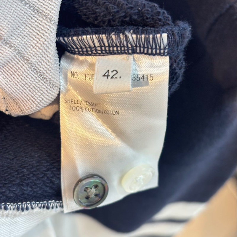 Thom Browne 藏青色假兩件衛衣 尺碼 42-4