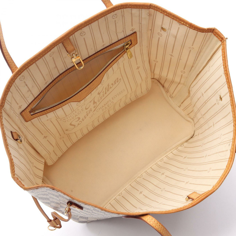 路易威登 Neverfull MM 手提單肩包 N51107 Damier Azur 帆布 二手 LV-2
