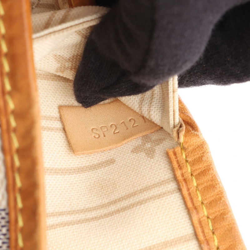 路易威登 Neverfull MM 手提單肩包 N51107 Damier Azur 帆布 二手 LV-4