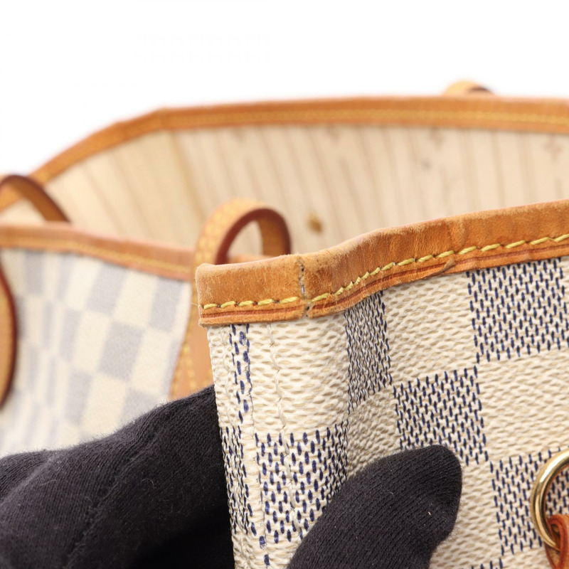 路易威登 Neverfull MM 手提單肩包 N51107 Damier Azur 帆布 二手 LV-8