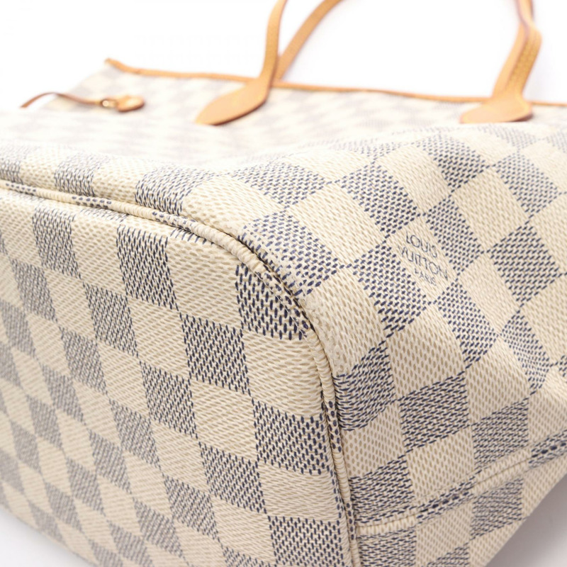 路易威登 Neverfull MM 手提單肩包 N51107 Damier Azur 帆布 二手 LV-11