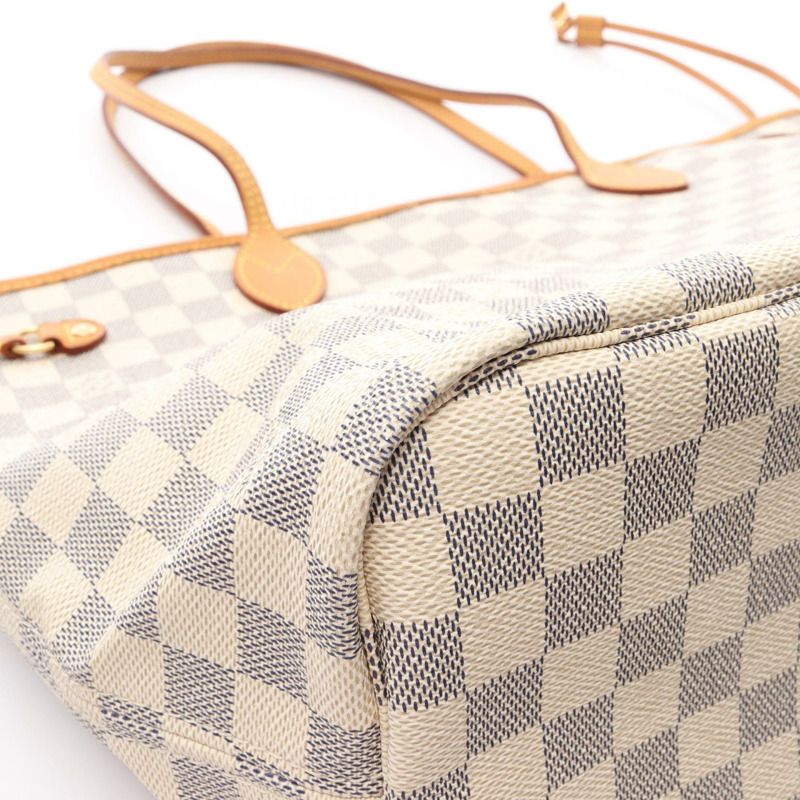 路易威登 Neverfull MM 手提單肩包 N51107 Damier Azur 帆布 二手 LV-12