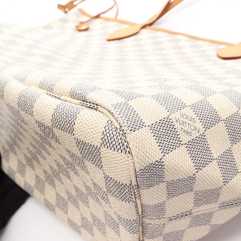 路易威登 Neverfull MM 手提單肩包 N51107 Damier Azur 帆布 二手 LV-13