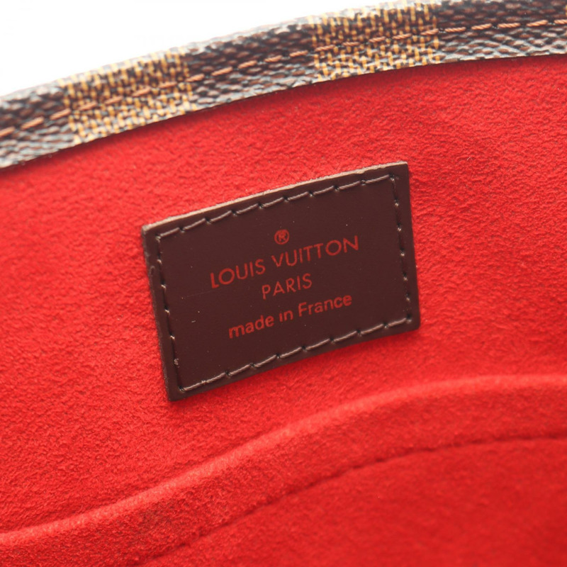 LOUIS VUITTON Sac Plat Tote 手提包 N51140 Damier Ebene 帆布皮革 二手 LV-3