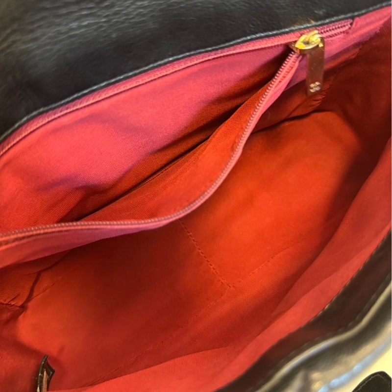 98新🆕Chanel 香奈兒 黑金大菱格19bag枕頭包-8