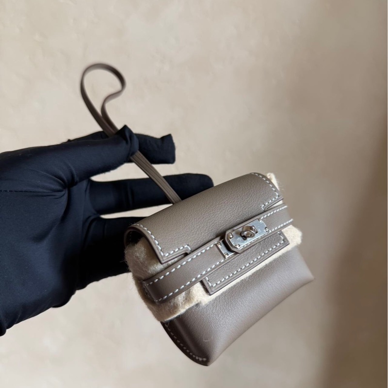 愛馬仕 Hermes Kelly festival 大象灰 包掛 耳機包 k刻-2