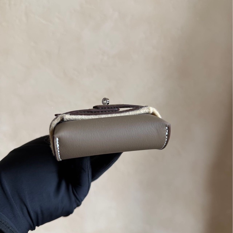 愛馬仕 Hermes Kelly festival 大象灰 包掛 耳機包 k刻-4